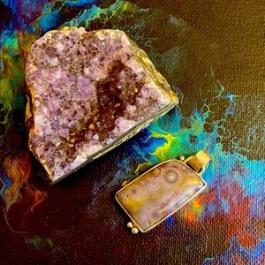 Silver Pendant with Gem Stone